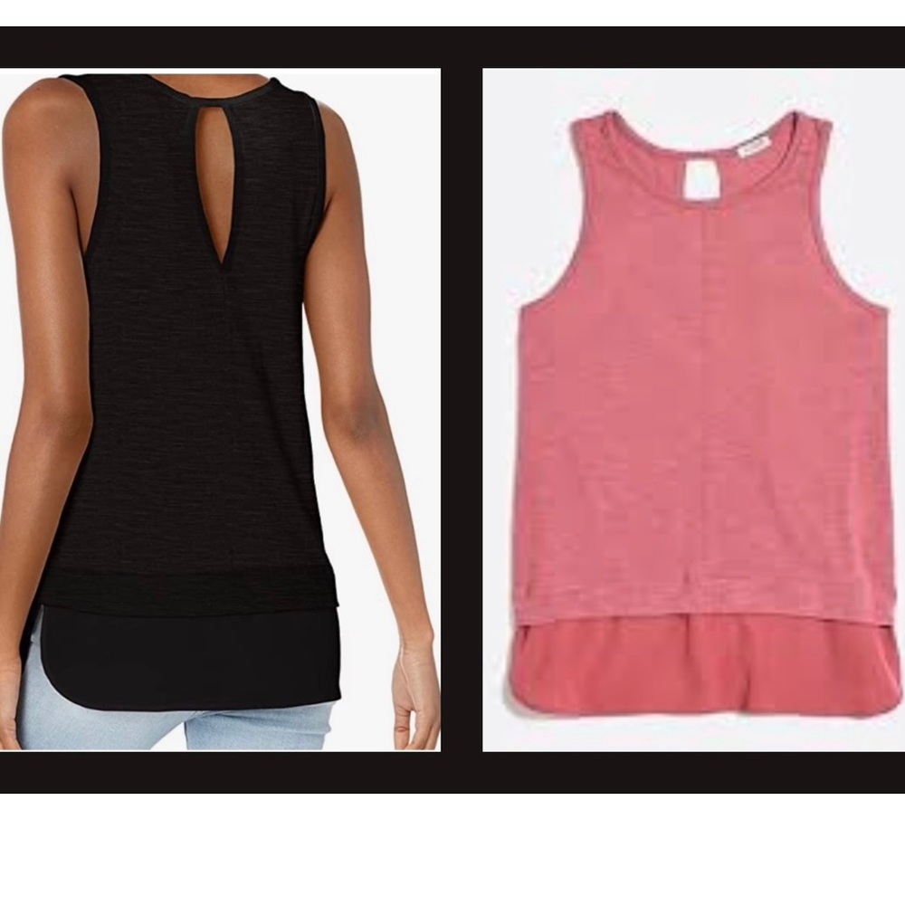 J. Crew Sleeveless Dual Fabric Blouse Pink/Rust Color Small
